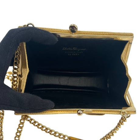 Ferragamo　ヴァラリザード　チェーンショルダーバッグ　YE