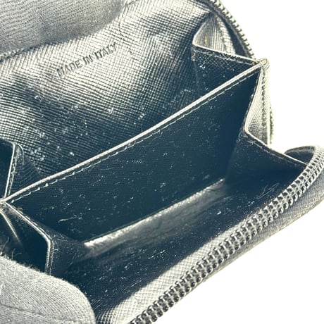 PRADA テスート ブラック ラウンド ジッピーコインパース