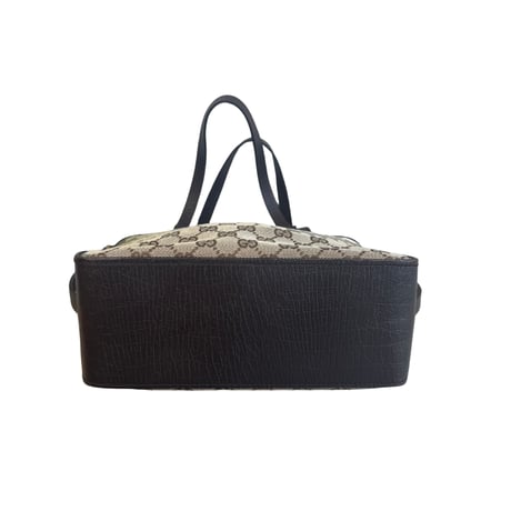 GUCCI GGキャンバス/レザー トートバッグ