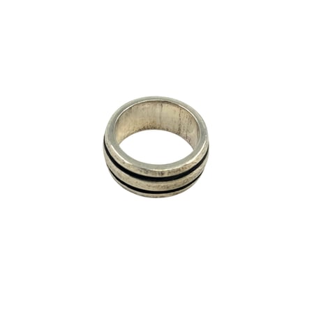 TIFFANY　グルーブド ダブルライン リング