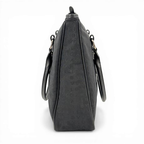 BVLGARI ロゴマニア ブラック キャンバス トートバッグ