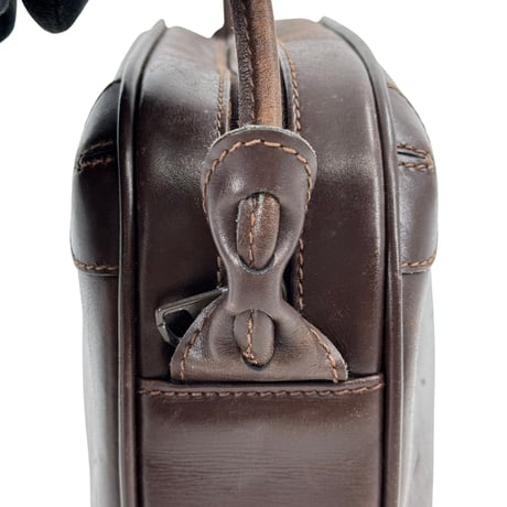 GUCCI レザー マルーン ヴィンテージ ショルダーバッグ