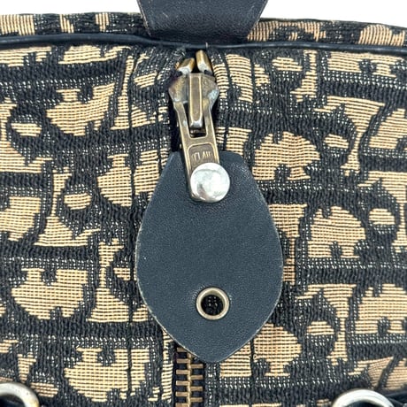 DIOR トロッター キャンバス ネイビー ミニボストンバッグ ヴィンテージ