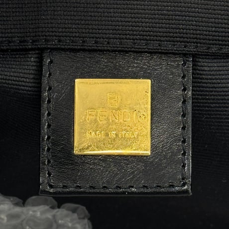 FENDI ナイロンレザー ブラック トートバッグ