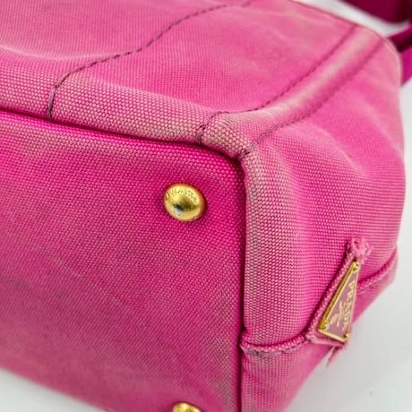 PRADA ミラノ デニム カナパ ピンク 2WAY ハンドバッグ ショルダーバッグ
