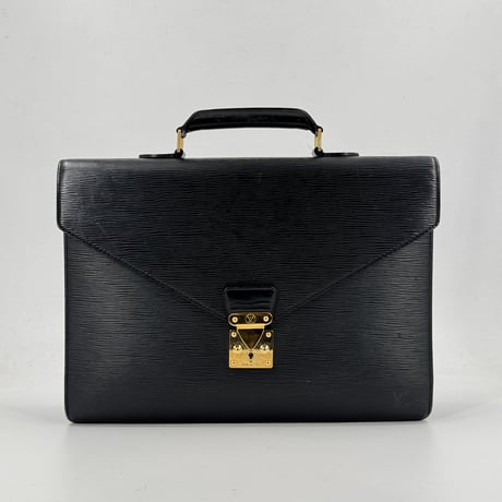 LOUIS VUITTON セルヴィエット・コンセイエ エピ ノワール ハンドバッグ M54422