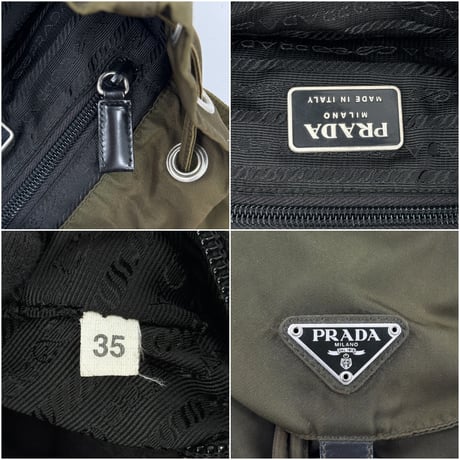 PRADA テスートナイロン ヴェラ リュック カーキ オリーブグリーン
