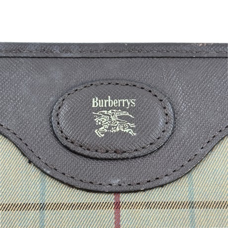 BURBERRY クラッチバッグ チェック キャンバス ヴィンテージ