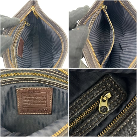 COACH オールドコーチ ショルダーバッグ ブラウン レザー