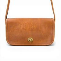 COACH ブラウン フルグレインレザー ショルダーバッグ オールドCOACH
