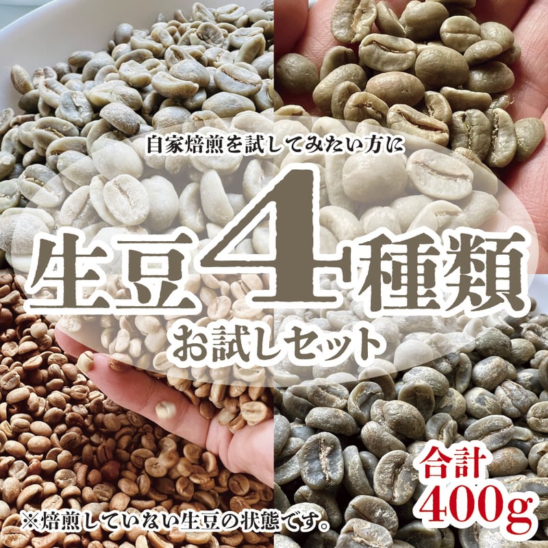 焙煎機　手回し　生豆100ｇ×2種付き♪ 手回しコーヒーロースター・スターターセット 生豆6種付き