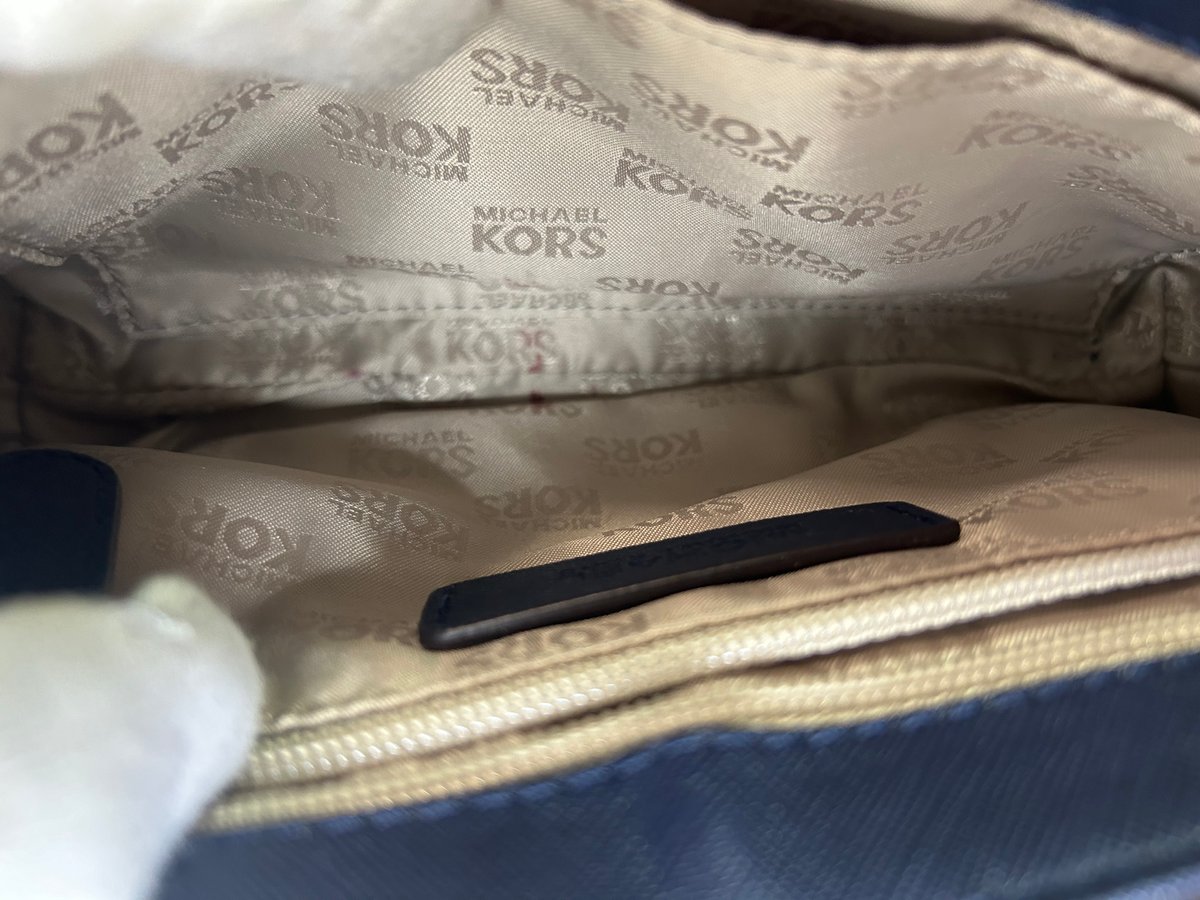 MICHAEL KORS ショルダーバッグ マイケルコース レザー ネイビー
