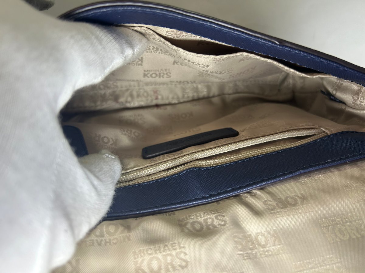 マイケルコース　ネイビー MICHAEL KORS ショルダーバッグ マイケルコース レザー ネイビー