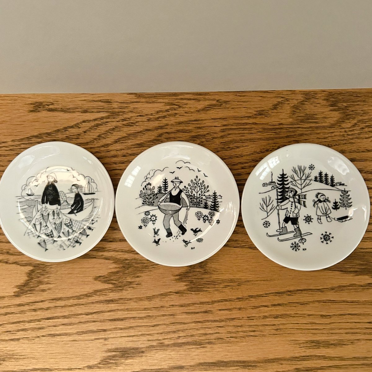 Arabia ボタニカ Sorbus aucuparia ミニプレート 絵皿 冬のミニ