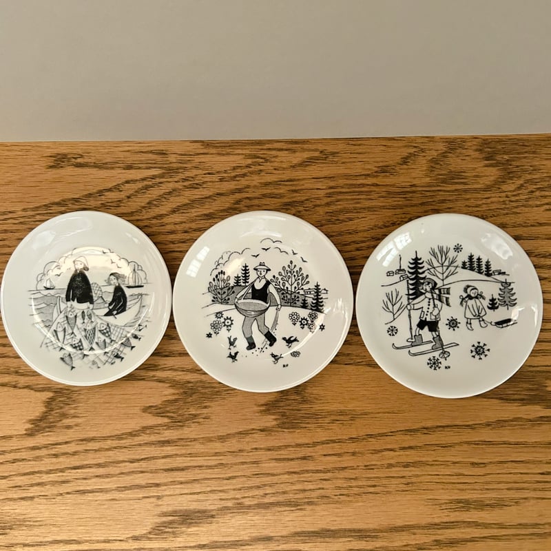 1960年代 ARABIA Emilia アラビア エミリア ミニウォールプレート 小皿