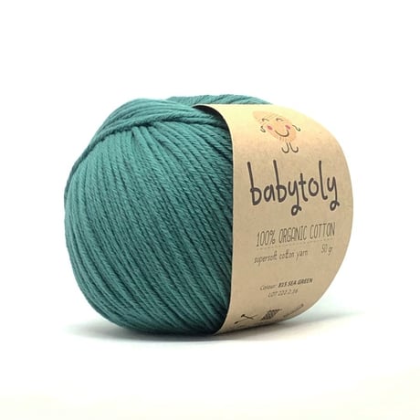 〈babytoly〉Organic Cotton Yarn - SEA GREEN, 815