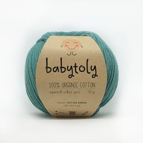 〈babytoly〉Organic Cotton Yarn - SEA GREEN, 815