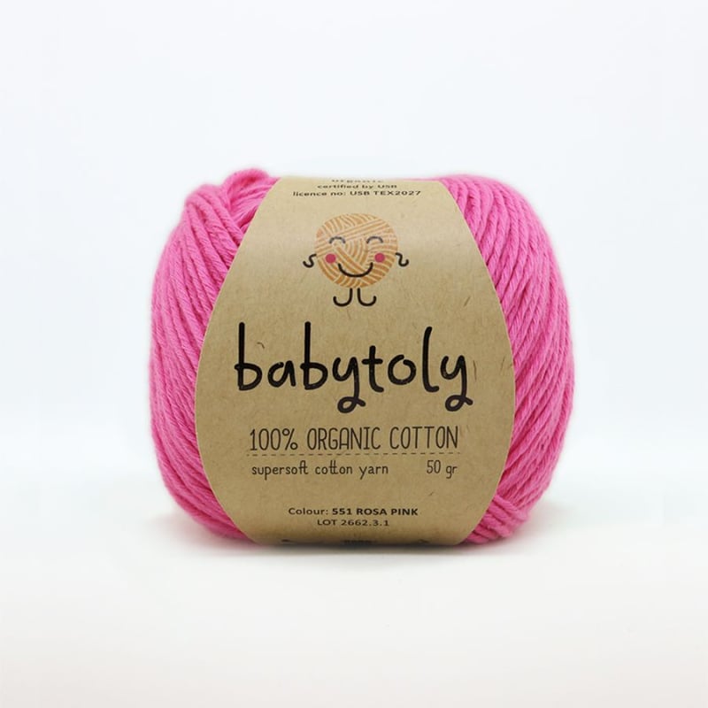 babytoly〉Organic Cotton Yarn - ROSA PINK, 551  