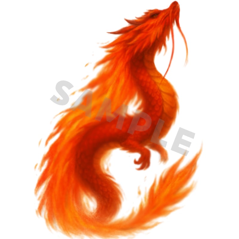 スマホ壁紙＞情熱と再生のエネルギーを宿す龍【龍絵】赤龍 | 開運