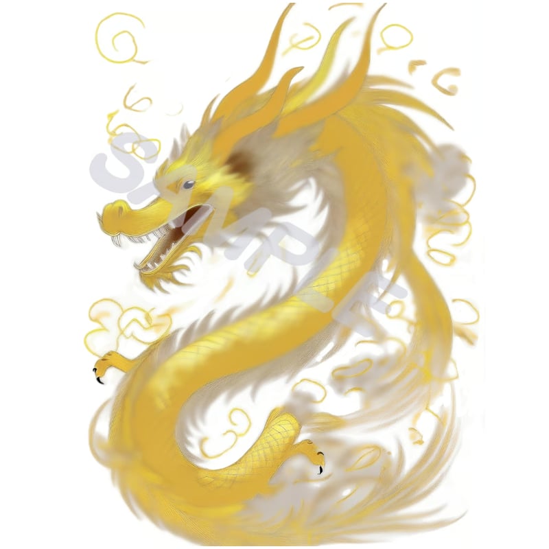 スマホ壁紙＞持つだけで金運アップ【龍絵】金龍 | 開運！チョコちゃの