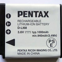 日本語 新品 D-LI68 純正 ペンタックス バッテリー PENTAX