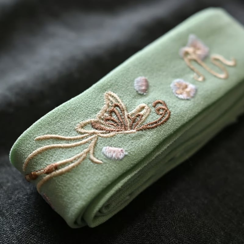 ヘアリボン 蝶 翠緑色[庄周黛玉緑] | 内藤商店