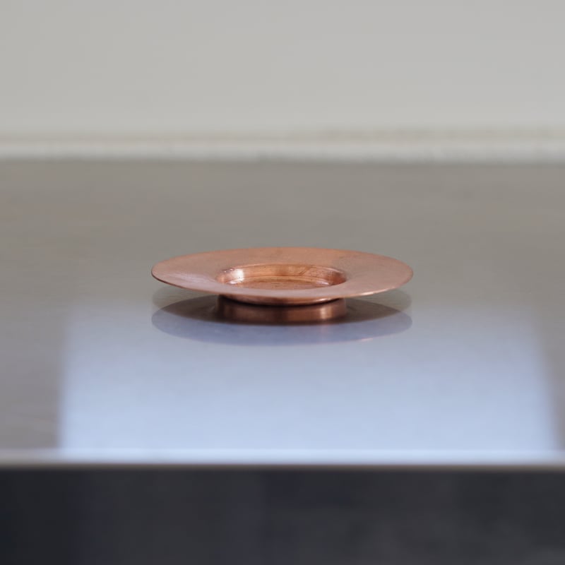 銅器　茶托 銅製 茶托 五客 瑞正製 直径約11cm 瑞正 共箱 丸型