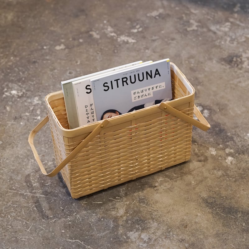 真竹(白竹) 手つき収納かご(マガジンラック) A4タイプ | 暮らしの品