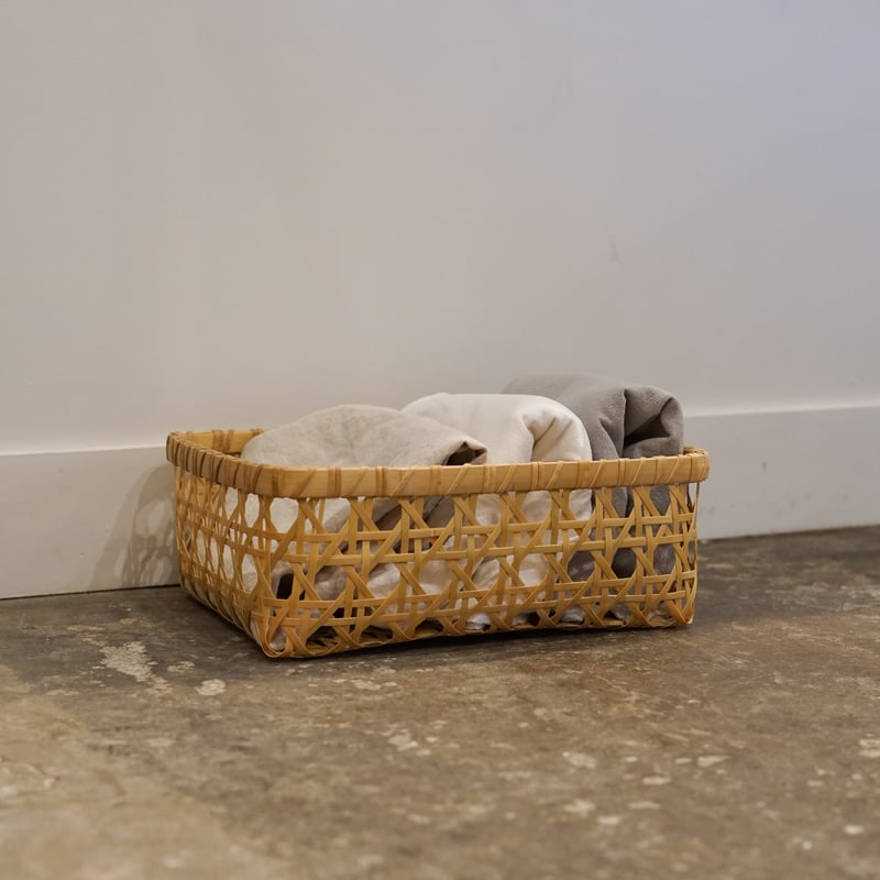 四角かご(八つ目) 大 | 暮らしの品 つかもと