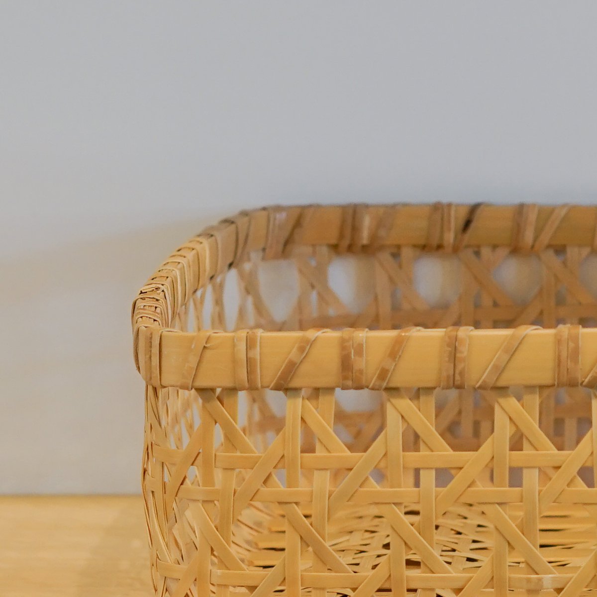 2個 八つ目編み 竹かご A4サイズ対応 2個 八つ目編み 竹かご A4サイズ対応 八ツ目編みかご