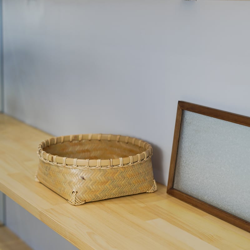 あじろ編みの整頓かご(丸) | 暮らしの品 つかもと
