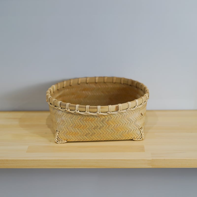 あじろ編みの整頓かご(丸) | 暮らしの品 つかもと