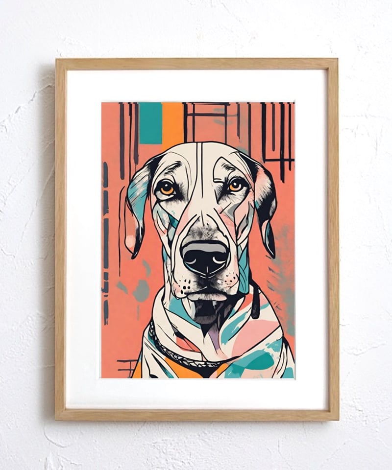 ドッグアート Dogart 抽象 カラフル アニマル 動物 犬 家族 兄弟