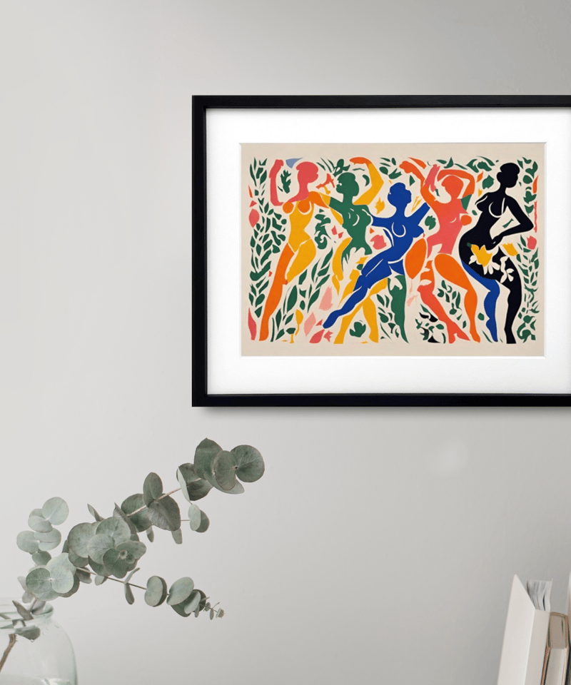 carnival｜色彩とリズムが響き合う抽象アートポスター｜植物モチーフが