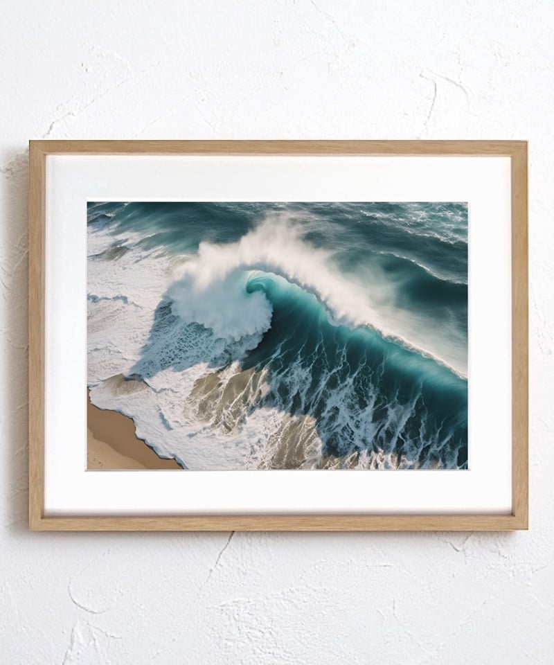 波の旋律 ダイナミック ディープブルー 砂浜のコントラスト 海好き