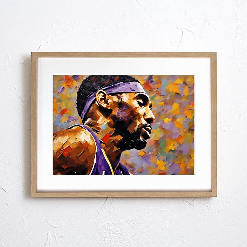 バスケットボールのレジェンド、コービー・ブライアントを描く