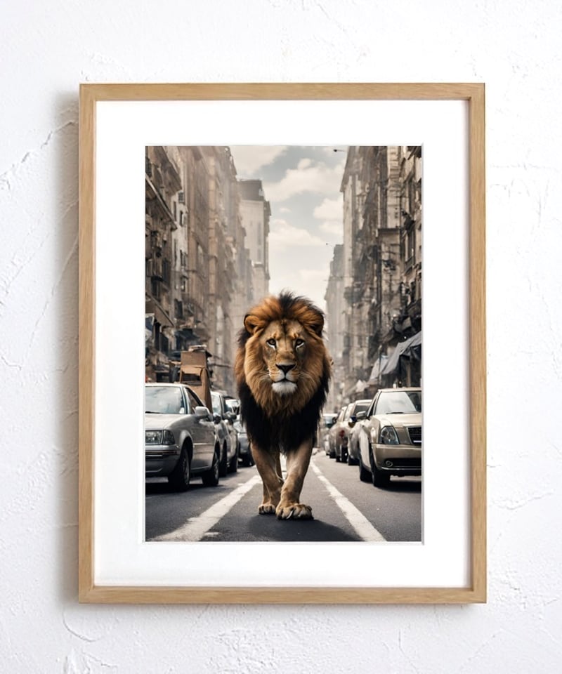絵画　アクリル絵　額縁　ライオン 絵画 アクリル絵 額縁 ライオン