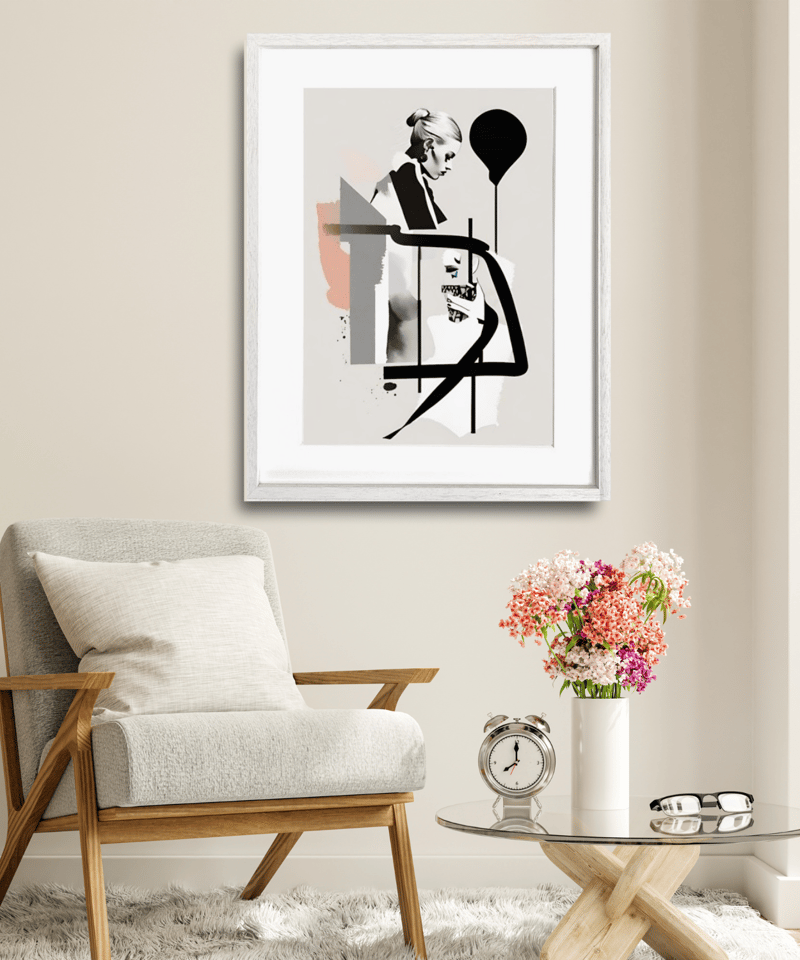 Chair｜シンプルな椅子を洗練ミニマルに描くコンテンポラリーアート