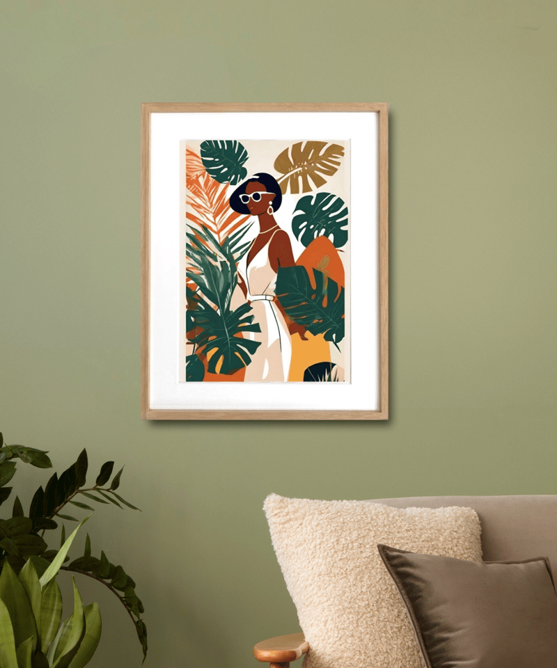 マダム 風 アートポスター ポリエステル素材 希少 激レア 中古】【非常