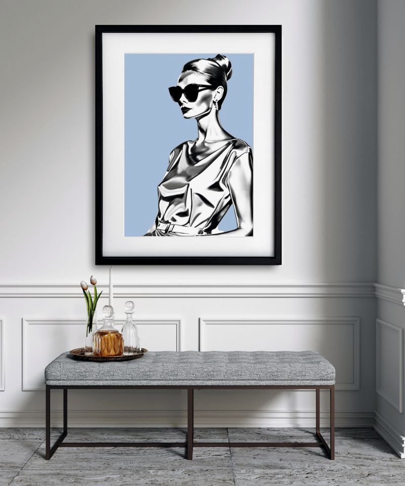 オードリー・ヘプバーン アイアン風フック付きインテリア