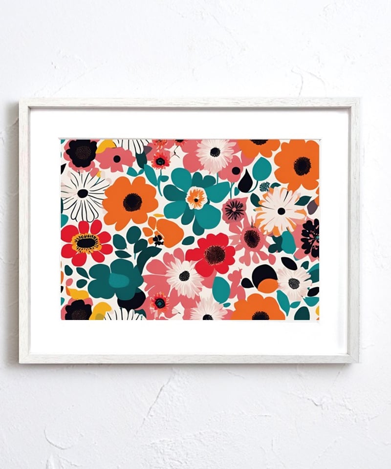 色彩 ミニマル 北欧 花畑 カラフル ボタニカル ポピー ウニッコ