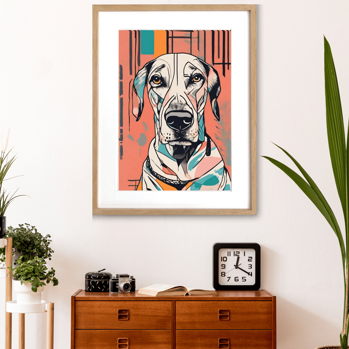 ドッグアート Dogart 抽象 カラフル アニマル 動物 犬 家族 兄弟