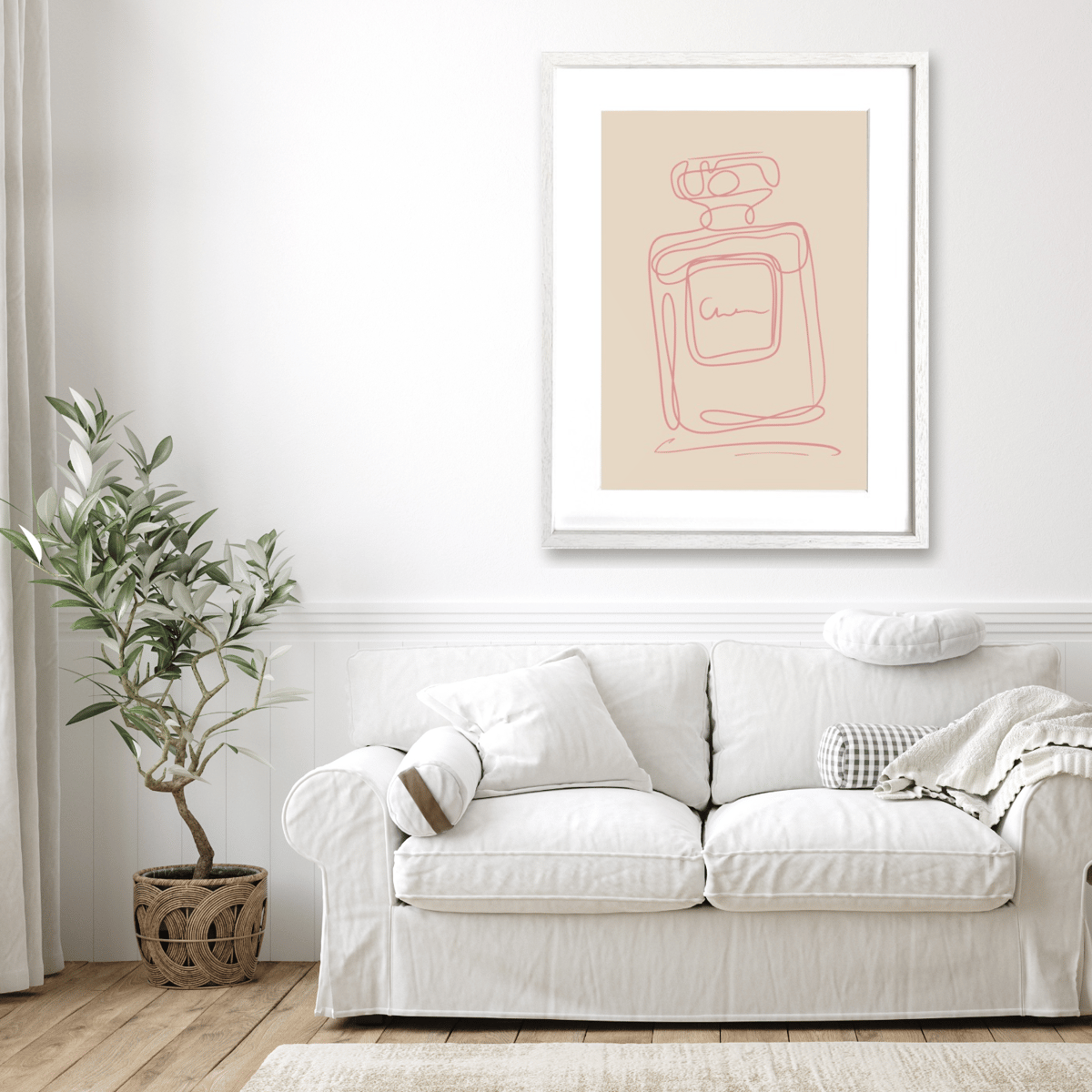 EAU DE PARFUM N°10｜香りの余韻を描く一筆ラインアートポスター｜上質