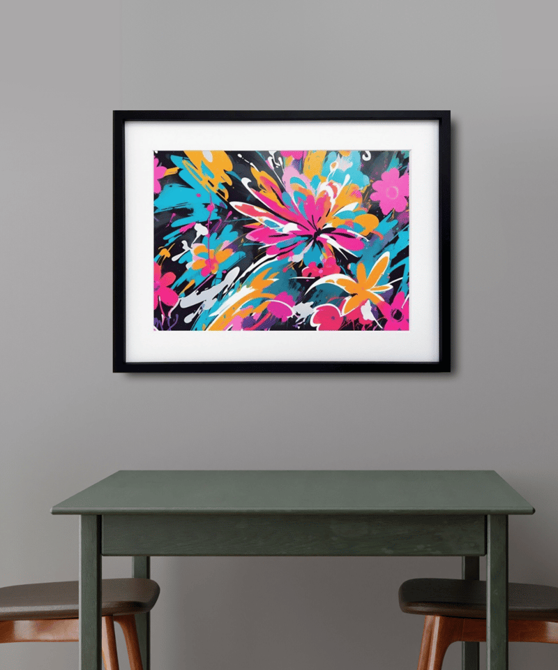 graffiti flower｜グラフィティ×ボタニカルアートポスター｜ストリート