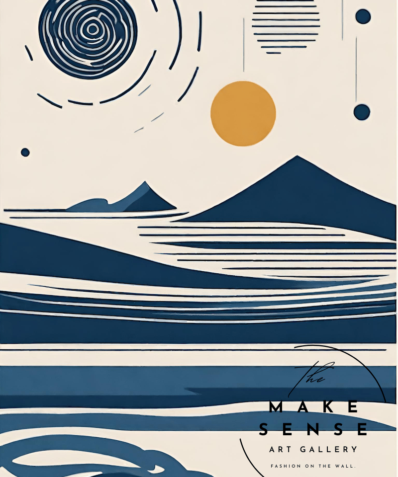 ボーホー バウハウス 海 太陽 BAUHAUS BOHO デザイン 抽象画 ボーホー バウハウス 海 太陽 BAUHAUS BOHO デザイン 抽象画