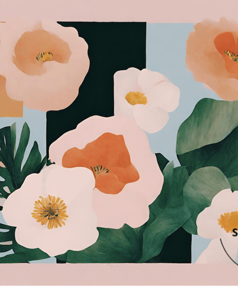 ボタニカル ミニマルスタイル 抽象画 スカンジナビアン 植物 花 ミニマ