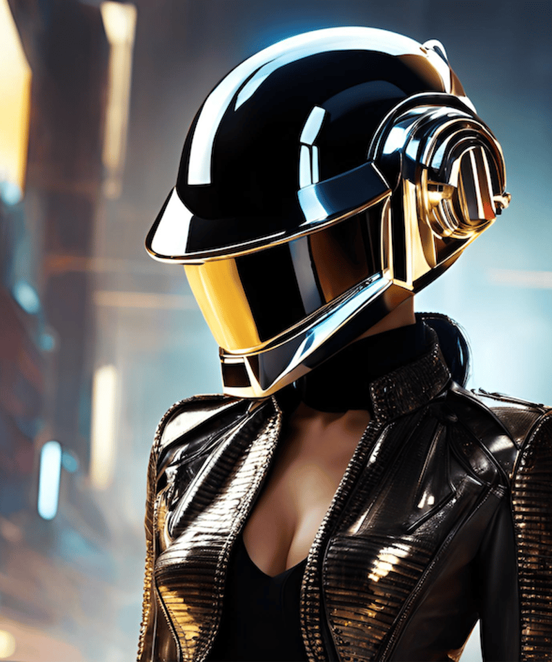 City Rider｜金属ヘルメットとネオン都市が輝く近未来アートポスター