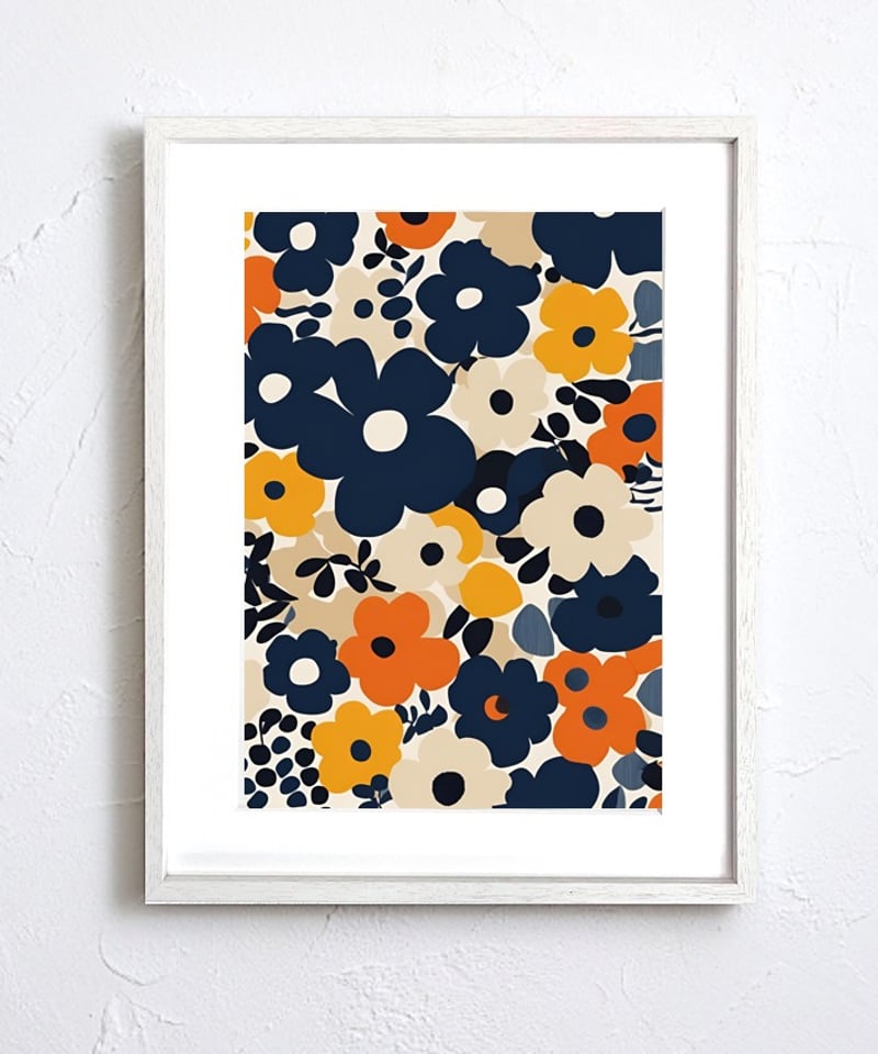 Petal｜ボタニカルポスタ―北欧風ポピー×マリメッコ調カラーで魅せる