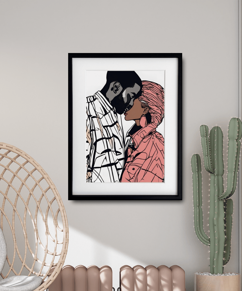 color of heart｜色彩で心の動きを描く抽象アートポスター｜北欧