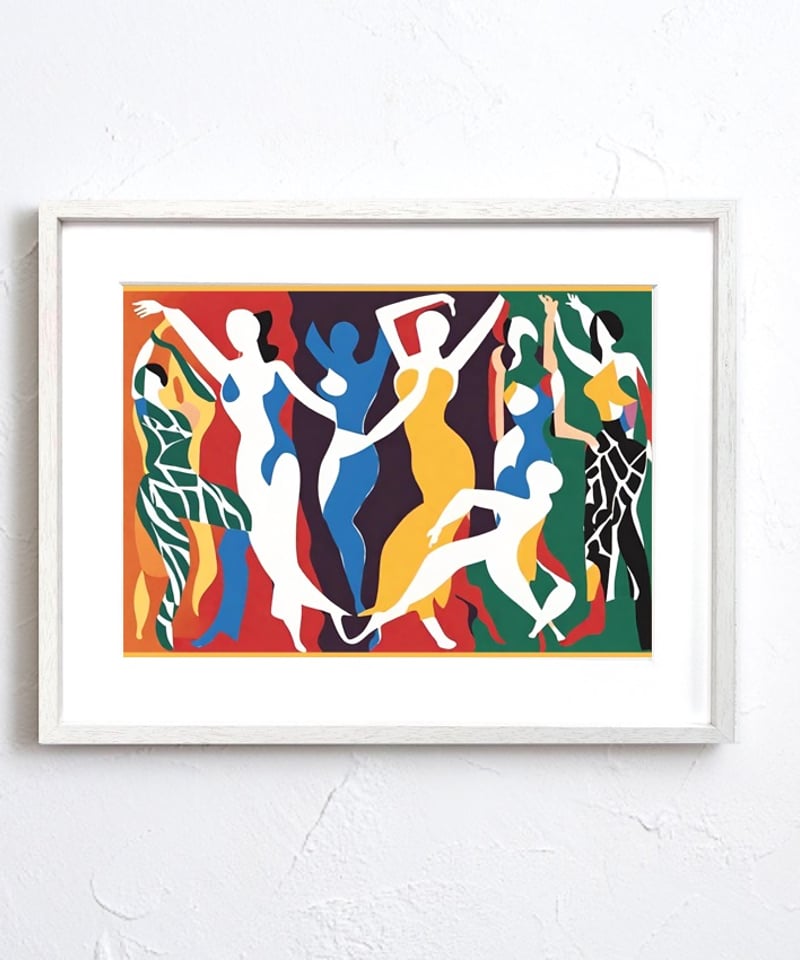 Dance Hall Ⅱ｜切り絵風カラフルアートポスター｜部屋を明るくする